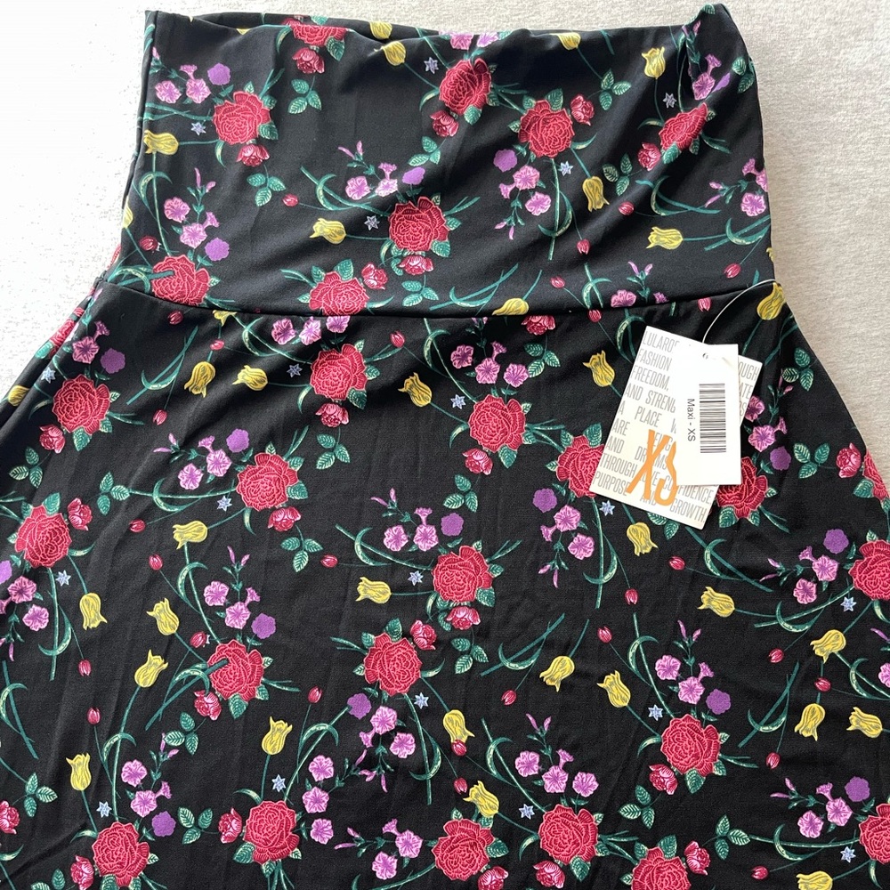 XS floral print lularoe maxi skirt